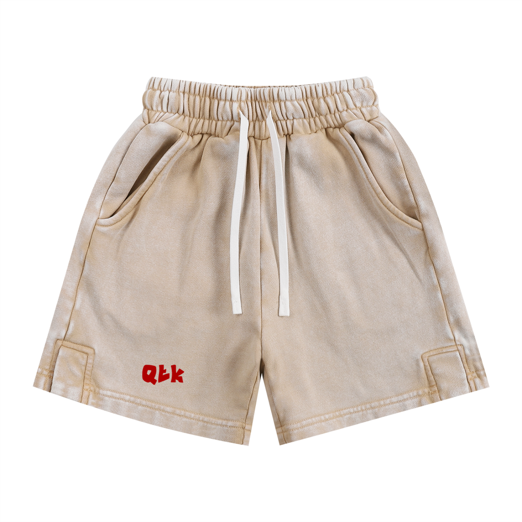 "Qtk" Snow Washed Kids' Shorts