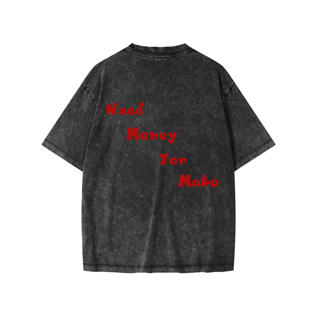 "Need money for moto" Snow Washed Kids' T-Shirt