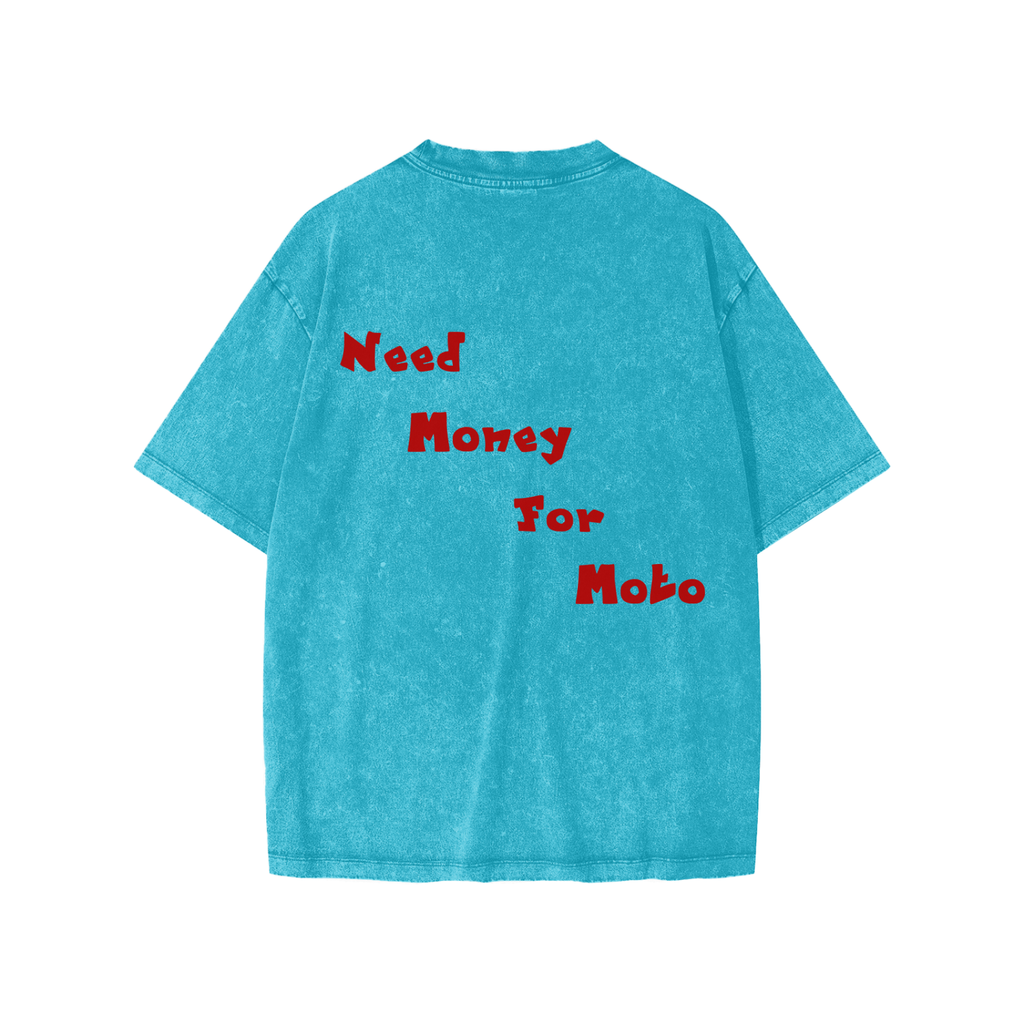 "Need money for moto" Snow Washed Kids' T-Shirt
