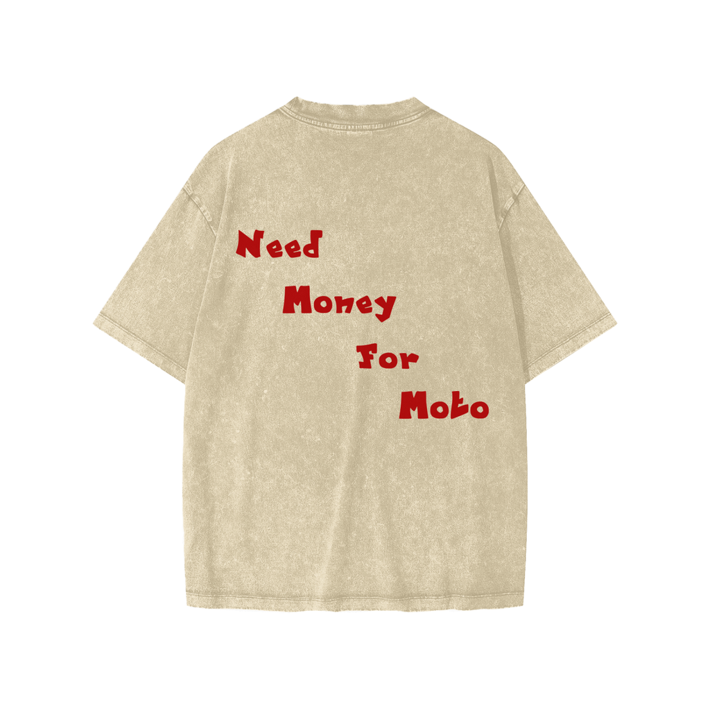 "Need money for moto" Snow Washed Kids' T-Shirt